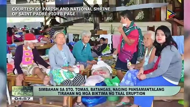 BAYANi: Simbahan sa Sto. Tomas, Batangas, naging pansamantalang tirahan ng mga biktima ng Taal eruption #TaalAlert