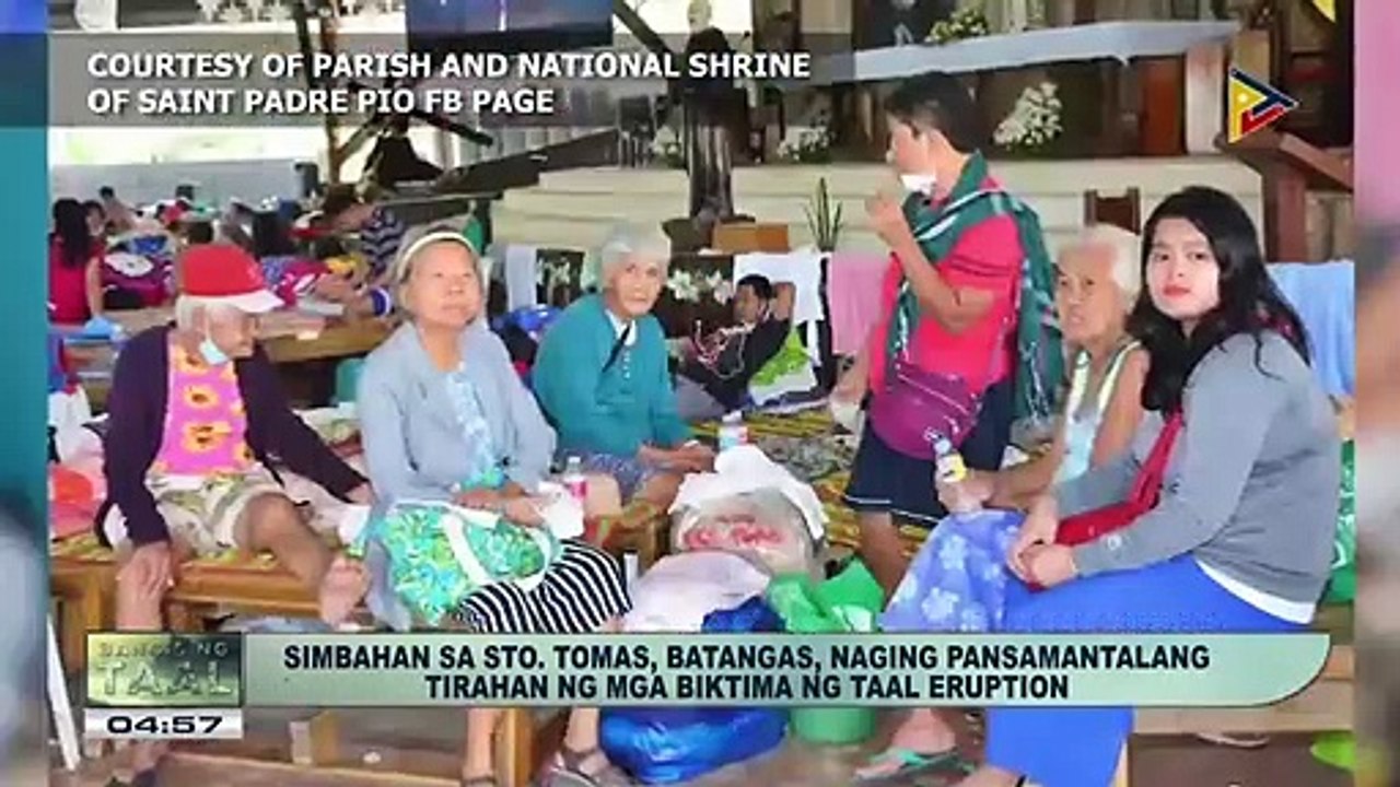 BAYANi: Simbahan sa Sto. Tomas, Batangas, naging pansamantalang tirahan ng mga biktima ng Taal eruption #TaalAlert