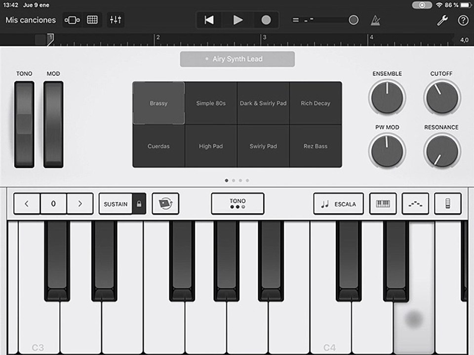 Tocando el piano