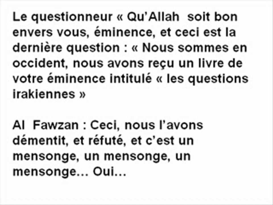 Fawzan n'est pas l’auteur du livre