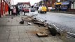 Aftermath of the collision in Windsor Terrace Sunderland - footage by Sunderland Voice