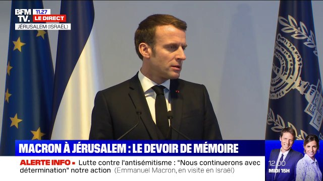 Emmanuel Macron: Nous continuerons avec la même détermination la lutte contre l'antisémitisme