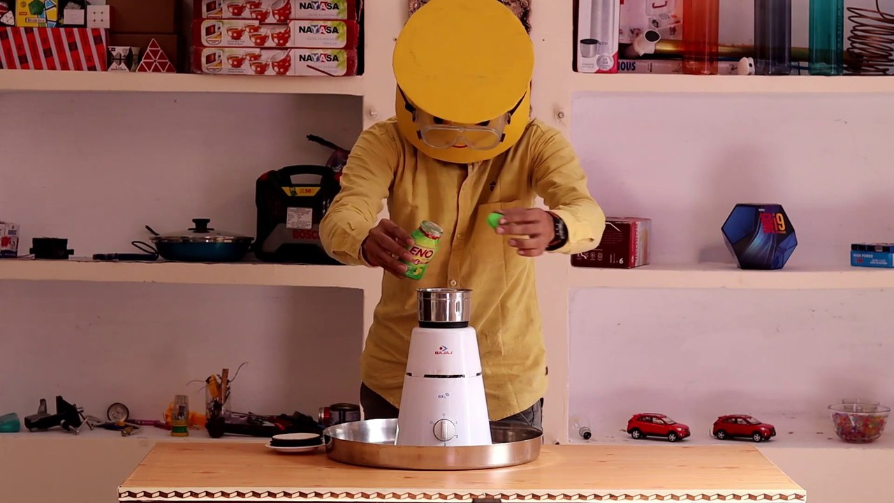 Last Video With My Helmet ?? ENO + Dettol Liquid Handwash + Vinegar in A Mixer Grinder Gone Funny #  MR SGR HECKER