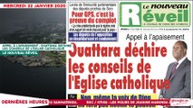 Le Titrologue du 22 janvier 2020 : Appel à l’apaisement : Ouattara déchire les conseils de l’Eglise catholique