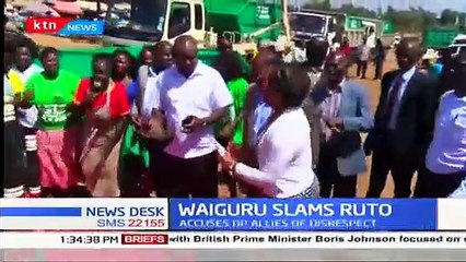 Waiguru slams DP Ruto for disrespecting the president