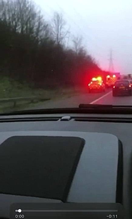 Delays on M27 after three-car crash