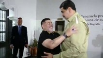 Maradona es recibido por Maduro en visita a Caracas