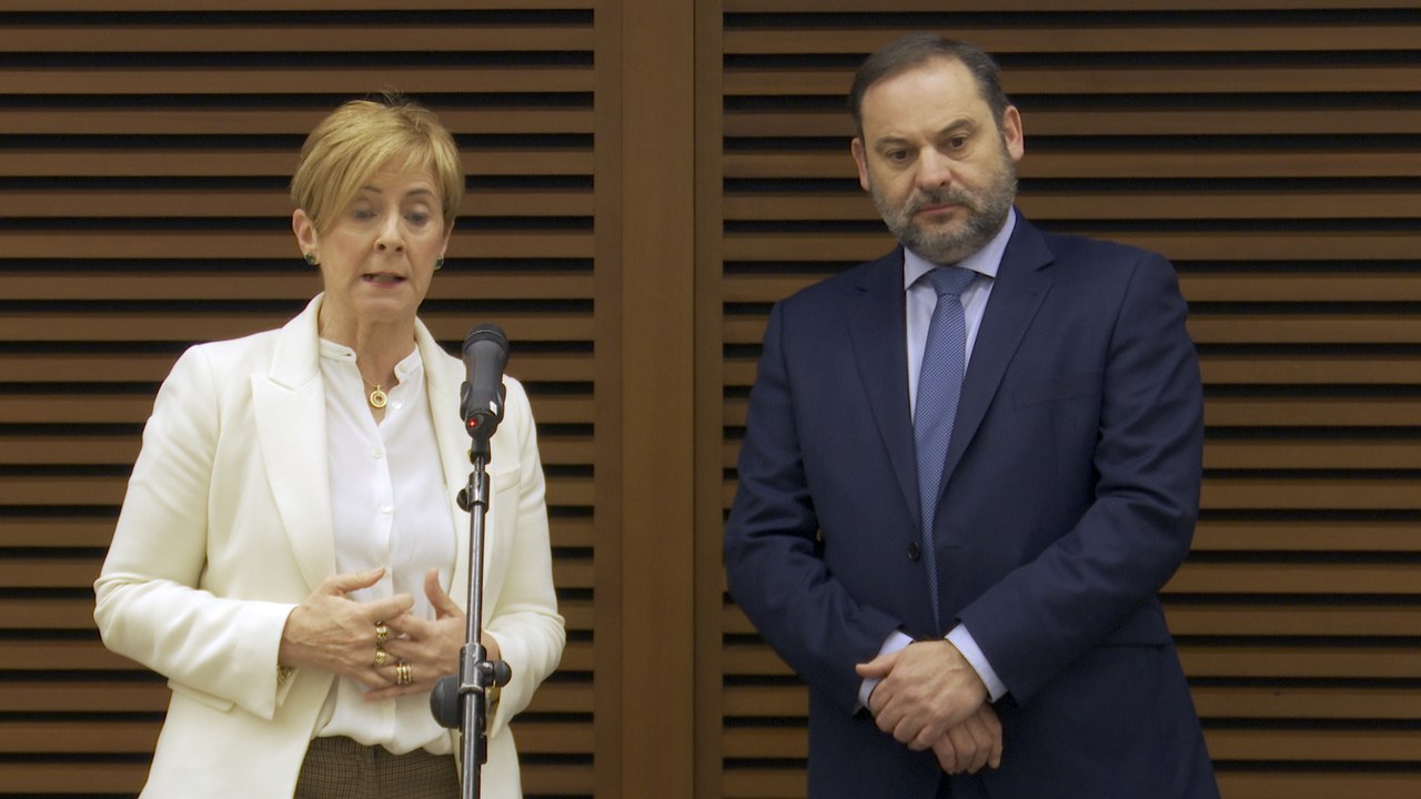 José Luis Ábalos en una jornada sobre la alta velocidad ferroviaria