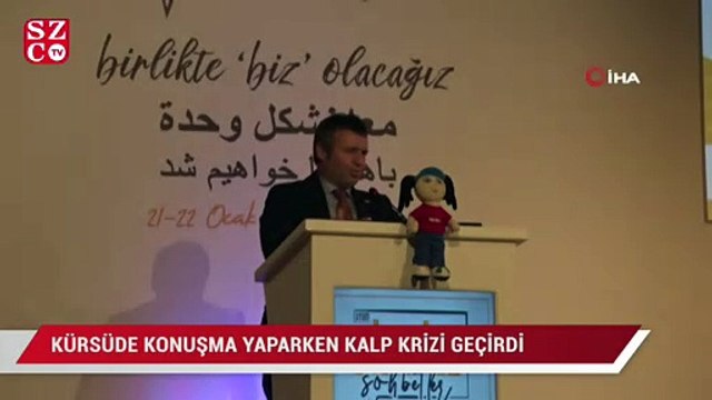 Kürsüde konuşma yaparken kalp krizi geçirdi