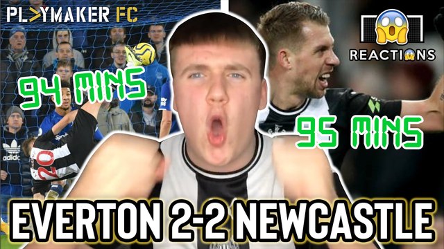 Reactions | Everton 2-2 Newcastle: Magpies fan struggles to hold it together after 2 late goals