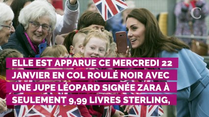 Kate Middleton, classe avec sa jupe léopard bon marché