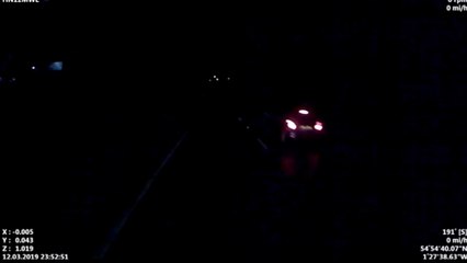 See the moment Marcel Balan's lorry stops on the A19 and is hit by another vehicle