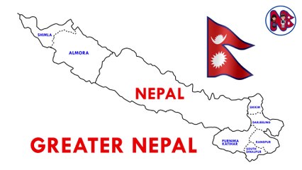 Map of Greater Nepal । Old Map of Nepal विशाल नेपाल