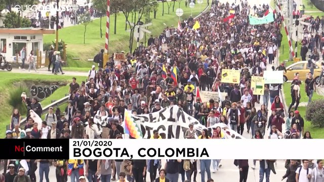 Hundreds protest tax reforms in Colombia