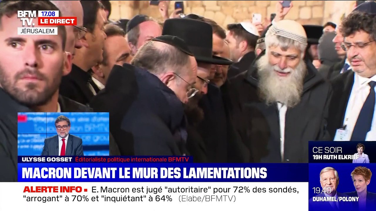 Story 1 : Emmanuel Macron devant le Mur des Lamentations - 22/01