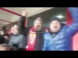 Report TV -Ilir Vrenozi thirrje 'Rama ik' gjatë ndeshjes Skëndebeu-Partizani