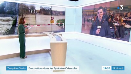 Tempête Gloria : évacuations dans les Pyrénées-Orientales