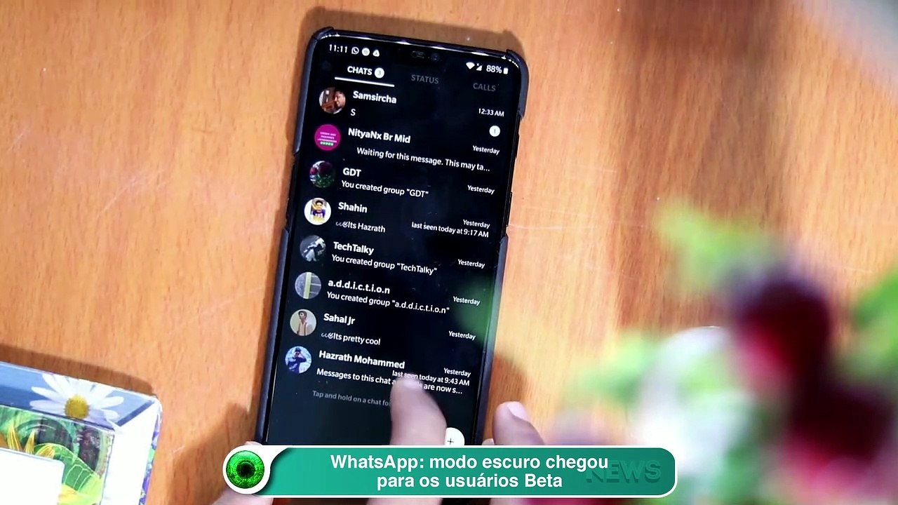 WhatsApp- modo escuro chegou para os usuários Beta