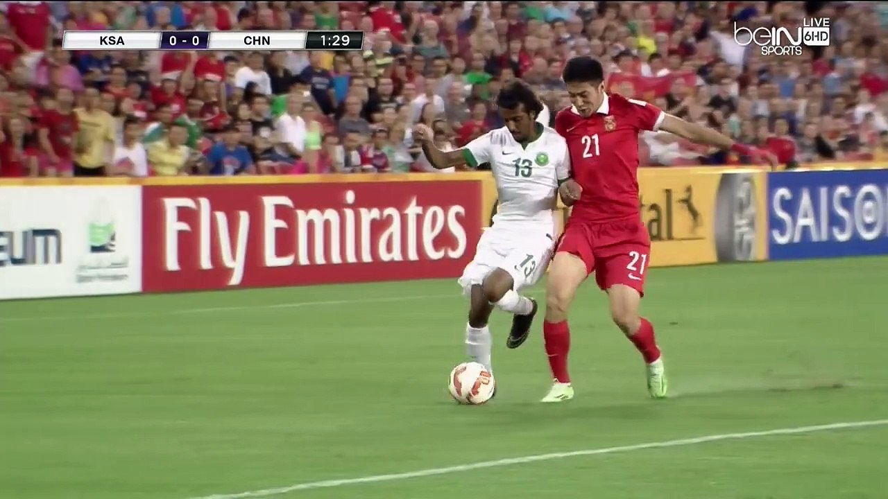 الشوط الاول مباراة الصين و السعودية 1-0 كاس اسي...