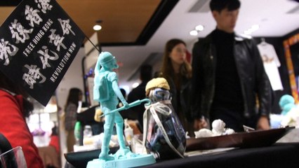 Hong Kong protest supporters hold independent Lunar New Year fairs across the city