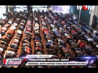 Wacana Pengaturan Materi Khotbah Jumat Hindari Radikalisme