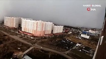 Korkutucu kar fırtınası adım adım böyle görüntülendi