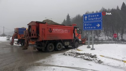 Bolu kent merkezi karla kaplandı