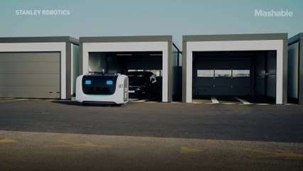 This fleet of robots is incredibly efficient at parking and stacking cars in a busy airport