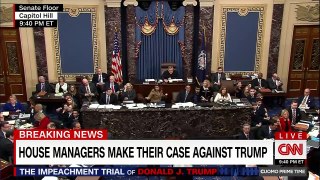 Trump impeachment trial day ends with standing ovation