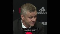 Man United players gave absolutely everything - Solskjaer