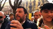 Salvini a Modena da un negozio di spacciatori di droga (23.01.20)