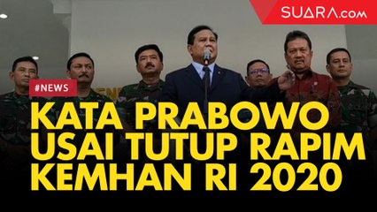 Pernyataan Prabowo usai tutup Rapim Kemhan RI 2020