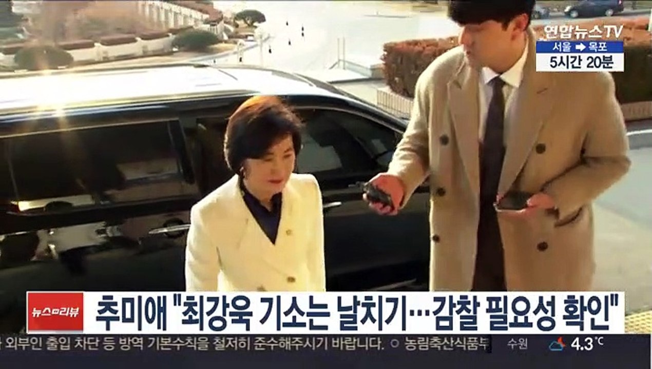 추미애 "최강욱 기소는 날치기…감찰 필요성 확인"