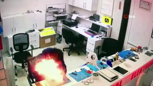 Cep telefonu bataryasının patlamasıyla ölümden dönen tamirci o anları anlattı