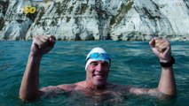 Daredevil Swimmer Becomes First Person To Swim Under Antarctic Ice Sheet Only Wearing Swim Trunks!