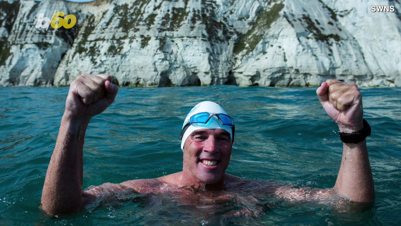 Daredevil Swimmer Becomes First Person To Swim...