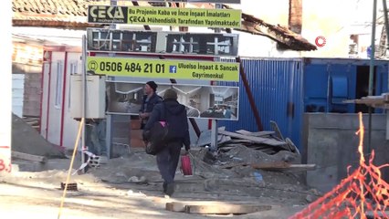 İnşaatta çalışırken dengesini kaybeden işçi 2.kattan düştü