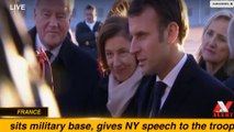 Macron visits military base, gives NY speech to the troops -- FRANCE