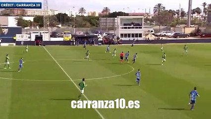 La tête victorieuse de Hugo Vallejo avec l'Atlético Malagueño