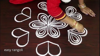 Beautiful muggulu designs with 7 dots   easy & simple rangoli   new kolam
