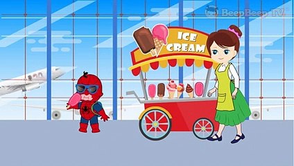 Frozen Elsa Spiderman Baby Lazy to School Funny Story New Episodes! Finger Family Nursery Rhymes -