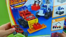 Blaze and the Monster Machines Mega Bloks Toys Axle City Garage Blaze and Crusher Zeg Truckball Toys