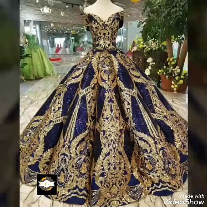 Most beautiful and stylish European style bridal 3d flowers design long maxi for girls♥New(2020)