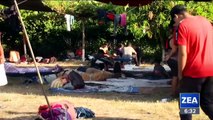 Migrantes centroamericanos varados en Tecún Umán insisten en cruzar a México