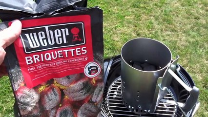 Weber Compact Kettle 47 + cheminée d'allumage et Briquettes. 1ère utilisation