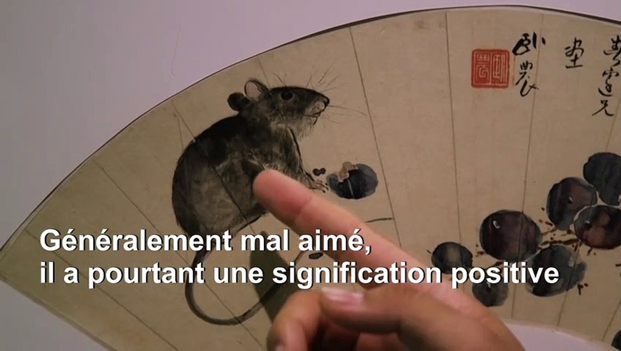 Année du Rat: les peintures chinoises associent les rongeurs à des fruits pour la fertilité