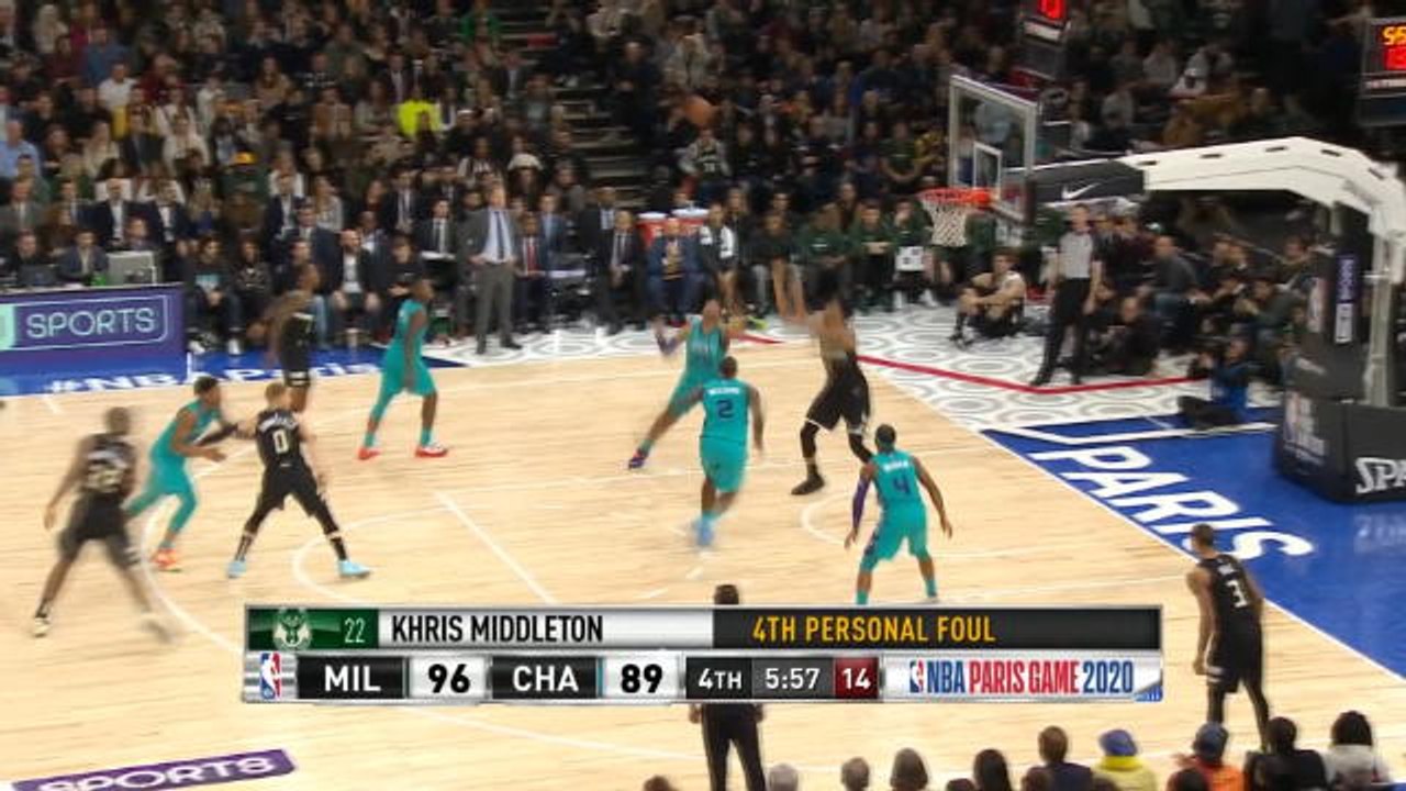 Giannis stars in Bucks win over Hornets in Paris