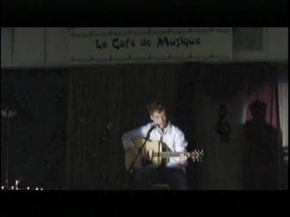 Kyle Burris (me) Singing Silent Sunday at Cafe Musique