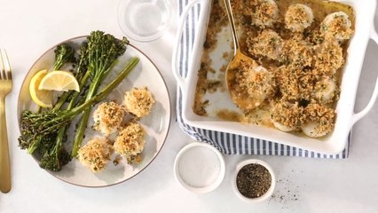 How to Make Panko- & Parmesan-Crusted Baked Scallops