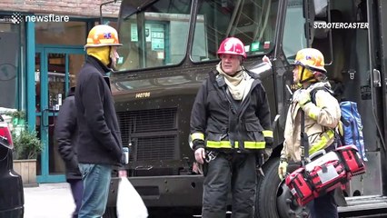 NYC window washer rescued dangling from building